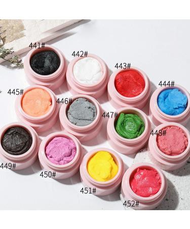 24 Colors for Choose Sculpture Nail Gel 3D Carved Plasticine UV Gel Varnish Creative DIY Nail Art Painting 3D Gel (452) - Buy Online on GoSupps.com