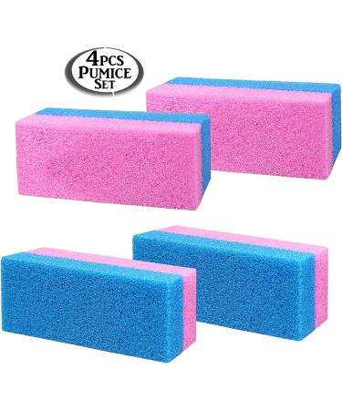 Anapoliz Pumice Bar 4-Piece Set | Dual Sided Extra Coarse Exfoliating Foot File | Heel & Feet Scrubber Sponge | Callus Remover Pedicure Tool - Buy Online on GoSupps.com