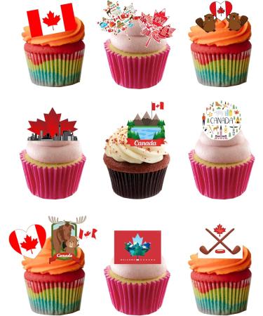 33 Stand Up Canada Themed Edible Wafer Paper Cake Toppers Decorations - Buy Online on GoSupps.com