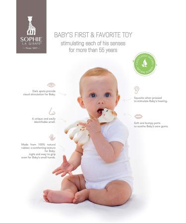VULLI Sophie la Girafe Teething Ring & Gift Box - Soft Safe Baby Teether - 1 x 9 x 12 cm - International Shipping Available - Buy Online on GoSupps.com