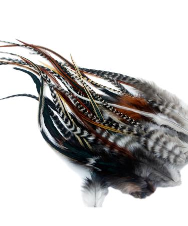 Real Feather Hair Extensions - 25 Fluffys + 25 Rings/Loop/Instructions - Buy Online on GoSupps.com