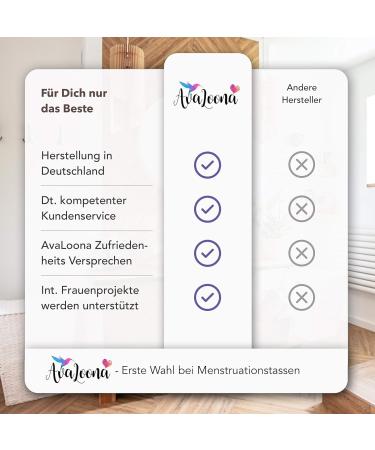 Buy Avaloona Menstrual Cup (2-Pack) - Made in Germany Fairtrade Organic Cotton Bags Hygienic Sustainable Anti-Allergen Vegan - Small Pink - Buy Online on GoSupps.com