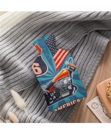 American Motorcycle Hot Water Bottle with Plush Cover | Hand Warmer for Adults & Kids | 26.5x15.3cm | International Shipping Available - Buy Online on GoSupps.com