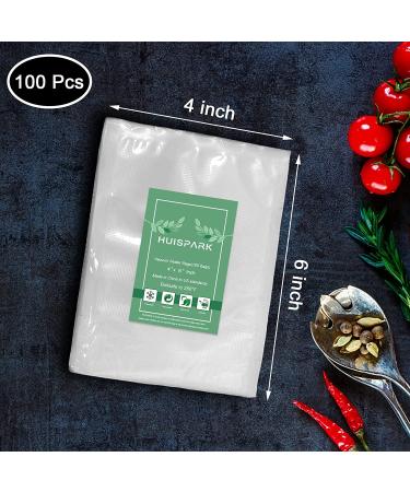 100 Pack 4x6 Inch Vacuum Sealer Bags | Heavy Duty, BPA Free, Smell Proof | Commercial Grade for Sous Vide, Boilsafe and Freezing | Airtight Food Storage Solution - Buy Online on GoSupps.com