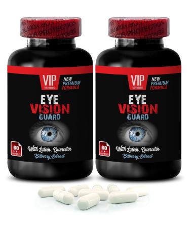L-Glutathione - Eye Vision Guard - Lutein Bilberry Fruit Grape Quercetin Dihydrate Taurine Milk Thistle Turmeric Root Taurine Lutein Grape Quercetin 1 Bottle 60 Capsules