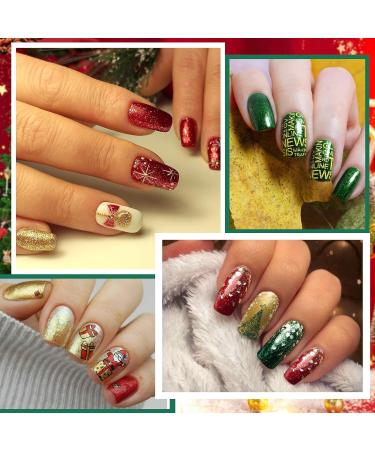 INPING Christmas Gel Polish Set - Santa Red Green Gold Xmas Nail Polish - UV/LED Soak Off - Glitter Long-lasting Gift - 3 PCS x 8ml/0.27oz - Buy Online on GoSupps.com