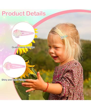 6 Pairs Multi-Colored Hair Clips for Girls - Mermaid Butterfly Rainbow & Flower Accessories | Perfect Birthday Party Gift - 12 Pack - Buy Online on GoSupps.com
