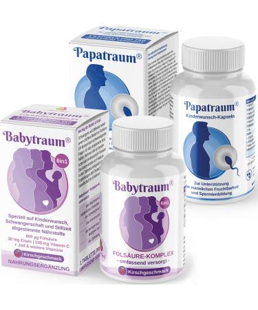 JoviTea Baby Dream Folic Acid Complex (60 tablets) and Papa Dream Fertility Man (90 capsules) (1x Folic Acid + 1x Papa Dream)