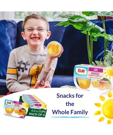 Dole Fruit Bowls Mango in Gel - Gluten Free Healthy Snack - 4.3 oz Cups (Pack of 24) - Buy Online on GoSupps.com