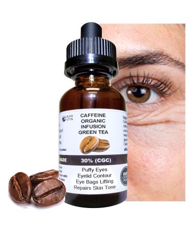 Puffy Eyes Caffeine & Green Tea Serum - Natural Ingredients, Alcohol-Free - Buy Online on GoSupps.com