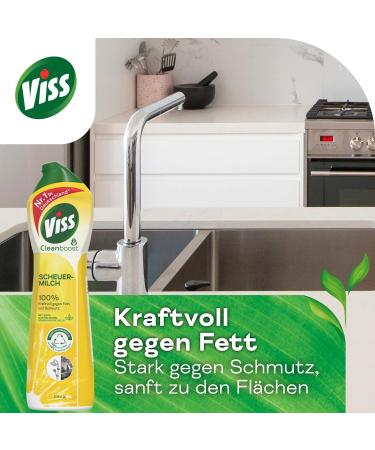 VISS Scheuermilch Citrus 100% Natural Powerful Cleaning Agent | Effective Against Grease & Dirt | 500ml (1 Pack) - International Shipping Available - Buy Online on GoSupps.com