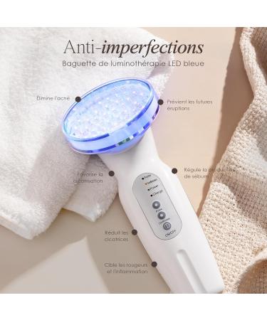 Project E Beauty Blue LED+ Acne Light Therapy | 415nm Blue Photon Beauty LED Therapy Anti Acne Spot Scars Removal Reduce Inflammation Smooth Improving Sensitive Calming Anti Bacteria Facial Device - Buy Online on GoSupps.com