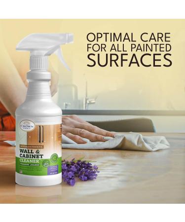 Natural Wall Cleaner Spray - 24oz Lavender Stain Remover for Painted Walls Ceilings Cabinets & More - Effective Dirt Dust Odor & Grease Remover - Multipurpose Cleaning Solution - Buy Online on GoSupps.com