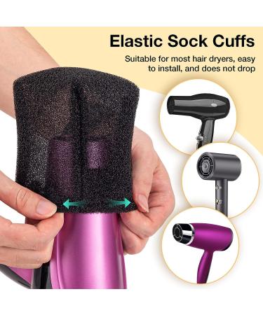 Noverlife 2PCS Hair Dryer Sock Diffuser Cover Set - Soft Sponge Mitten with Elastic Band for Universal Hair Dryer, Hot Sock Diffuser - Buy Online on GoSupps.com