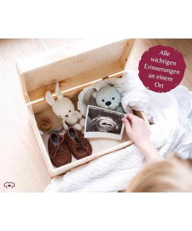 Personalized Wooden Baby Souvenir Box | Forest Animals | Custom Name Date & Size | Perfect Baby Gift - 30x20x14 cm - Buy Online on GoSupps.com