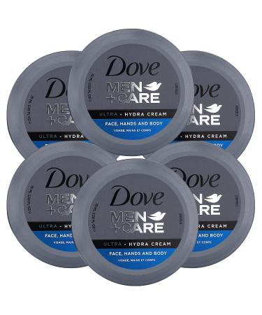 Dove Men+Care Ultra Hydra Cream Face Hands and Body Care All Skin Types 6 Pack of 2.53 Oz Each Unscented 0.42 Fl Oz (Pack of 6)