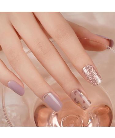 DANNI & TONI 28 Semi-Cured Gel Nail Polish Strips (Sexy Savannah) - Salon-Quality Manicure Stickers with Shimmer Powder and Foil Stamping Print - Buy Online on GoSupps.com