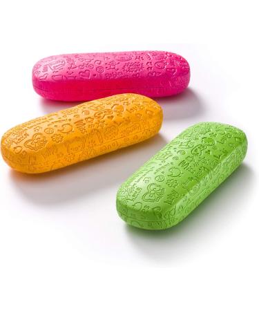 Buy FEFI Children's Glasses Case - Hard Case with Embossed Design & Microfiber Cloth - Yellow | International Shipping Available - Buy Online on GoSupps.com