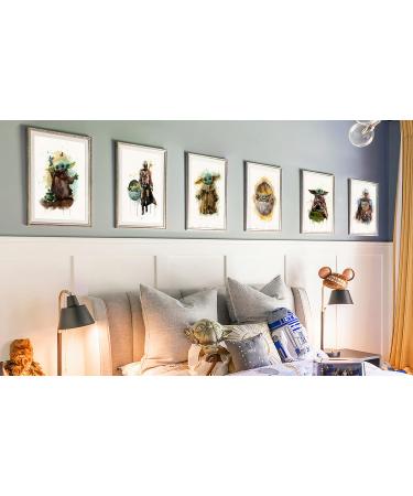 Buy Baby Yoda Art Prints - Set of 6 Mandalorian Grogu Wall Posters for Kids & Office Decor | International Shipping - Buy Online on GoSupps.com