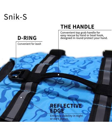 Dog Life Jacket Medium Blue | Adjustable Belt Pet Saver Swimming Safety Swimsuit with Reflective Stripes | Size M - Buy Online on GoSupps.com