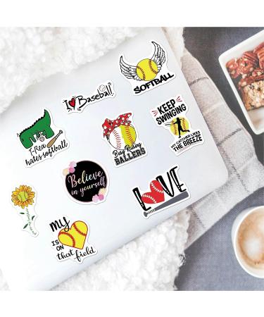 150 PCS Softball Stickers - Waterproof Vinyl Decals for Scrapbooking, Laptop, Water Bottles - Motivational Accessories for Teens Girls - Buy Online on GoSupps.com