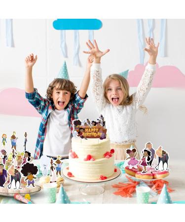 The Proud Family Cake Toppers 25 Pcs The Proud Family Cupcake Toppers Birthday Cake Topper Party Supplies Theme Party Decorations Supplies Cartoon Party Supplie - Buy Online on GoSupps.com