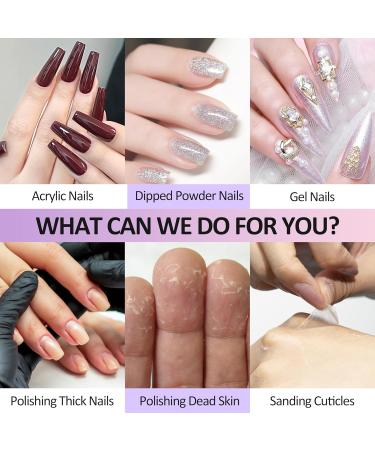 Professional Electric Nail Drill - 35 000RPM Rechargeable Cordless 13 in 1 Touch Control for Acrylic Gel and Pedicure - Portable Pink Nail Drill - Buy Online on GoSupps.com