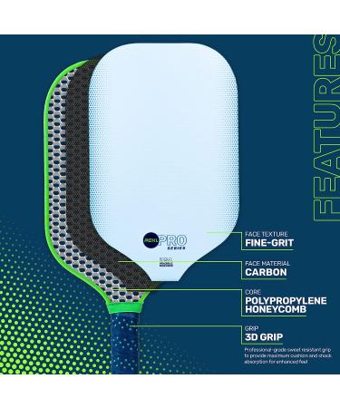 PCKL Premium Pickleball Paddle Racket | USA Pickleball Approved | Fiberglass or Graphite Carbon Face | Large Sweet Spot | Honeycomb Core Pro Series - Buy Online on GoSupps.com