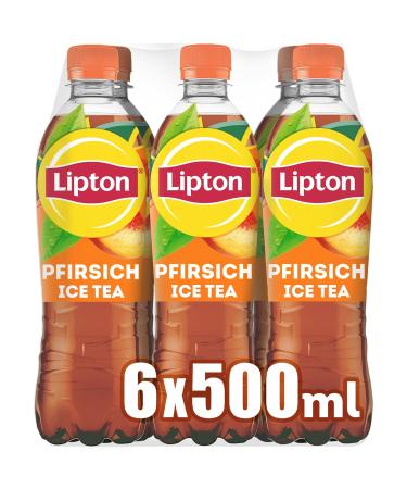 Buy Lipton Ice Tea Peach - Iced Tea with Peach Flavor Disposable Pack of 6 (500ml Each) | International Shipping Available - Buy Online on GoSupps.com