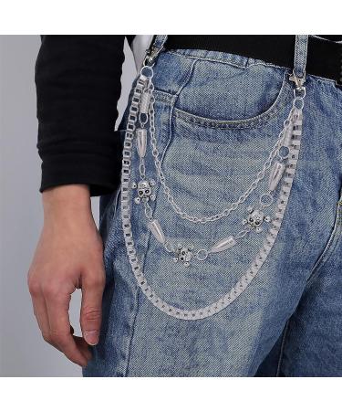 Jeans Chains Wallet Chain Pants Chain Pocket Chain Skull Chains Hip Hop  Rock Chain Punk Gothic Belt Chain Biker Trouser Chain Silver-c