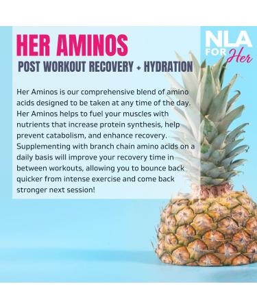 Buy NLA for Her Aminos - Maui Pineapple | 30 Servings BCAA Blend for Endurance Lean Muscle & Recovery | Vegan & Gluten-Free  - Buy Online on GoSupps.com