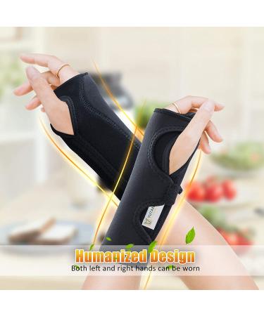 2022 Wrist Brace for Carpal Tunnel Night Sleep - Medium Size, Black - Relieves Wrist Pain, Sprains, and Sports Injuries - Adjustable Support for Left & Right Hands - Pack of 1 - Buy Online on GoSupps.com