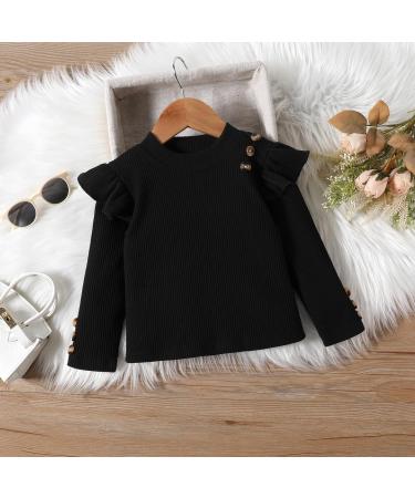Miipat Baby Girl Fall Winter Outfit Set | Long Sleeve Top & Mini Skirt | 4-5 Years | BlackCoffee - Buy Online on GoSupps.com