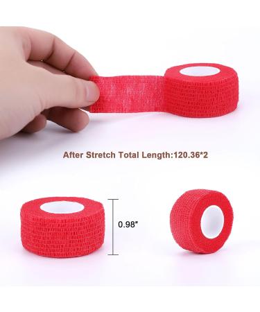 Self-Adhesive Cohesive Wrap Bandage - 12 Pack 1" x 5 Yards Flexible Elastic First Aid Tape for Wrist & Ankle Sprains | Athletic Strong Stretch Tape - Buy Online on GoSupps.com