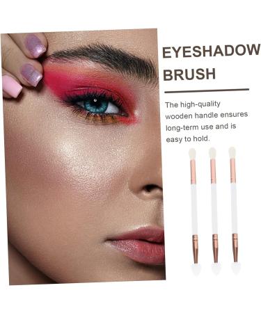 Baluue 3pcs Eye Shadow Brush Eye Shadow Applicator Dual Sided Eyeshadow Eye Blender Brush Wooden Handle - Buy Online on GoSupps.com
