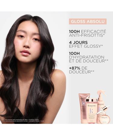 K RASTASE Gloss Absolu -Bain Hydra-Glaze -Shampoing Cheveux Ternes - Brillance -Shampoing Hydra-Illuminant - Acide Hyaluronique Acide Glycolique & Rose Sauvage - Cheveux Longs & Sujets aux Frisottis Format 250ml - Buy Online on GoSupps.com