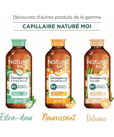 Natur Moi - Shampooing Extra Doux - Soin des Cheveux poue le Normaux - Sans Sulfate - Amande Douce Bio - Douceur et Brillance - 95% d'Origine Naturelle - 250 ml - Fabriqu en France - Buy Online on GoSupps.com
