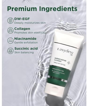EASYDEW Barrier Repair Cleanser - Deep Pore Cleansing and Skin Barrier Enhancement Face Bubble Wash with Salicylic Acid Hyaluronic Acid Collagen Niacinamide Panthenol DW-EGF Peptide 5.07 fl.oz. - Buy Online on GoSupps.com