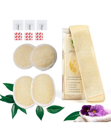 Shower Loofah Pad and Exfoliating Loofah Pad in Natural Loofah Bundle for Skin Clean in Daily Loofah Scrubber as Loofah Sponge the Facial Loofah and Back Scrubber Loofah for Body Refresh in Bath