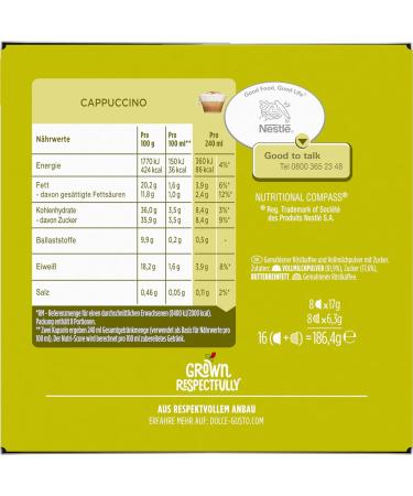 Nescaf Dolce Gusto Cappuccino - 48 Aroma-Sealed Coffee Capsules | Arabica & Robusta Blend | Full-Bodied with Loose Milk Foam - 3x16 Pack - Buy Online on GoSupps.com