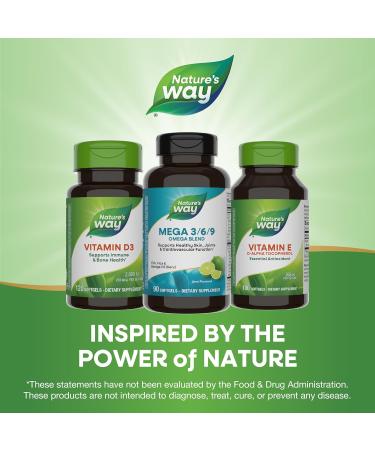 Nature s Way Mega 3/6/9 Omega Blend Supports Healthy Skin Joints Cardiovascular Function* Fish Flax Borage Oil 90 Lime Flavored Softgels (Packaging May Vary) Pleasant Lime Flavor 90 Count (Pack of 1) - Buy Online on GoSupps.com
