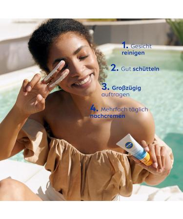 Nivea Sun UV Face Matting Sunscreen LSF 30 - Non-Fatty Lightweight Sun Milk for Effective Sun Protection (50 ml) - Ideal for All Skin Types - Buy Online on GoSupps.com