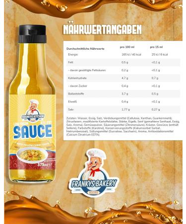 Buy Franky's Bakery Yellow Curry Sauce 375ml | Healthy Low-Calorie Grill Sauce | Delicious Flavors for International Shipping - Buy Online on GoSupps.com