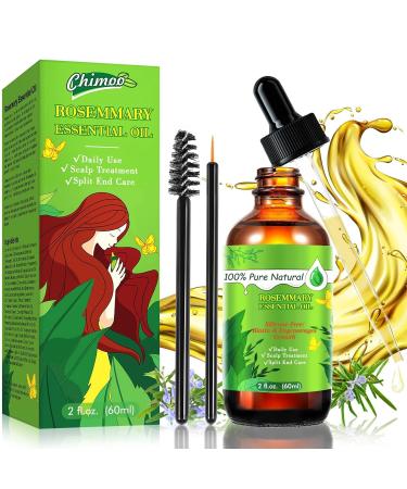 Chimoo rosemary oil hair 100% natural pure rosemary oil for hair 60ml hair oil in hair loss rosemary oil for aromatherapy skin care scalp oil stimulates hair growth for women men - Buy Online on GoSupps.com