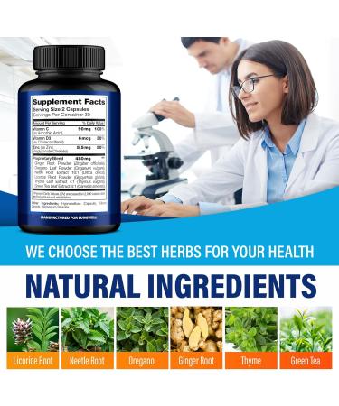 LUNGWELL Quit Smoking Aid - Made in USA | Lung Cleanse & Stress Relief with Mullein & L-Tryptophan | Stop Smoking Naturally - Buy Online on GoSupps.com