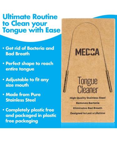 Stainless Steel Tongue Scraper Pack - 6 Cleaning Brushes for Bad Breath & Oral Hygiene - Essential Tooth Care Set - Buy Online on GoSupps.com