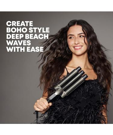 Revamp ProGloss Beach Big Waver - 3-Wave Iron for Glossy Beach Waves & Healthy Hair with Prowl Oils - Buy Online on GoSupps.com
