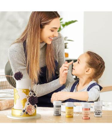 Nomeca Edible Cake Paint - Food Grade Metallic Paint for Cake Decorating 15g Food Coloring Baking Fondant Gumpaste Chocolate Candy Cookie (Sliver)) 7.5 ml (Pack of 2) - Buy Online on GoSupps.com