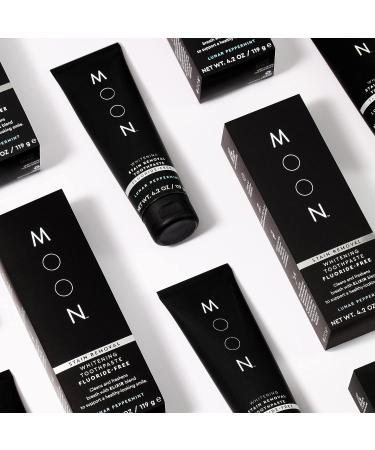 MOON Stain Removal Whitening Toothpaste | Fluoride-Free Lunar Peppermint Flavor | Fresh Breath for Adults | 4.2 oz Pack of 1 - Buy Online on GoSupps.com