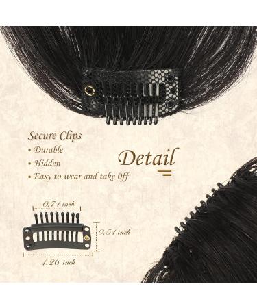 100% Remy Human Hair Clip-In Bangs Extensions | Sofeiyan Fringe for Natural Look - Wispy Black Hairpiece - Buy Online on GoSupps.com